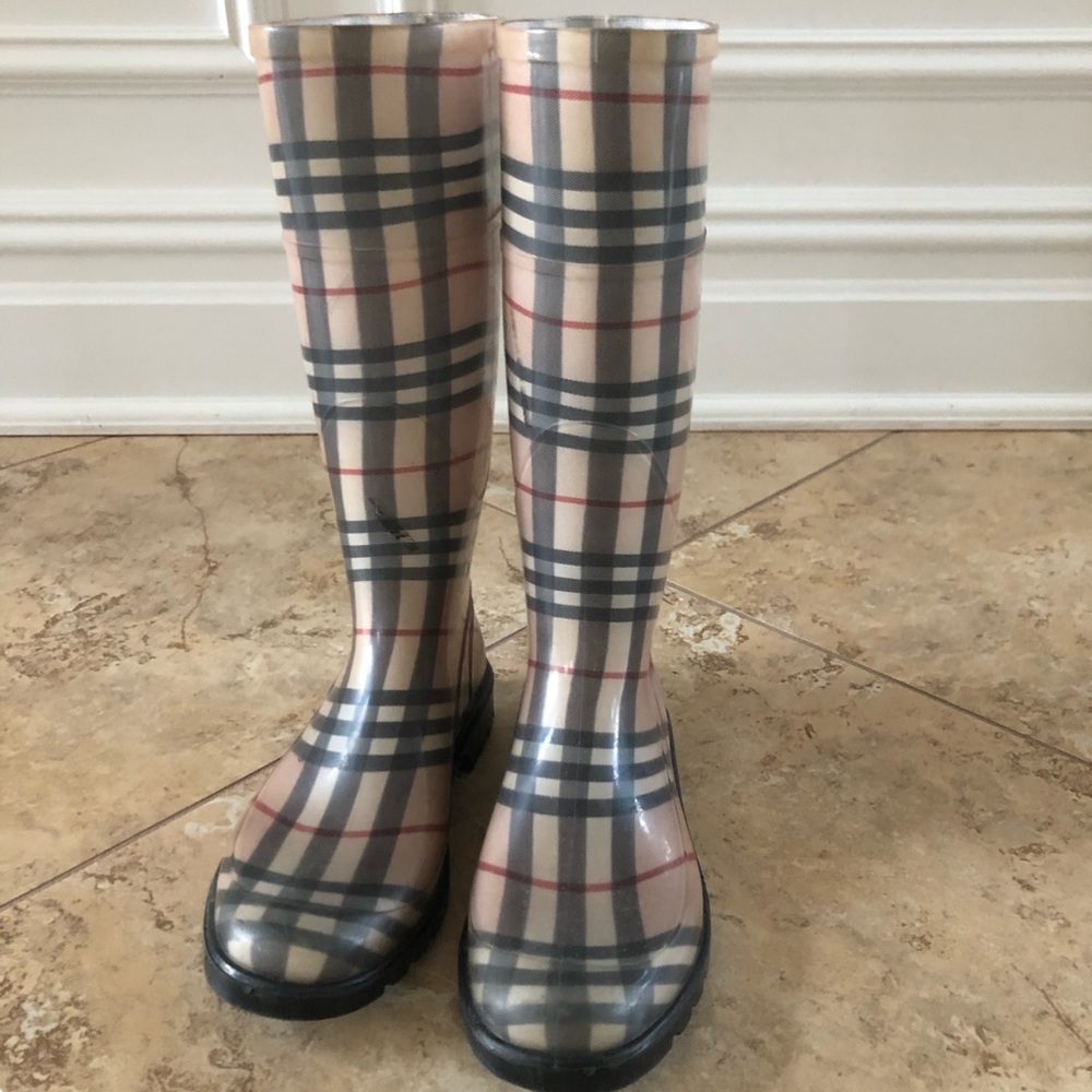 Burberry rain boots